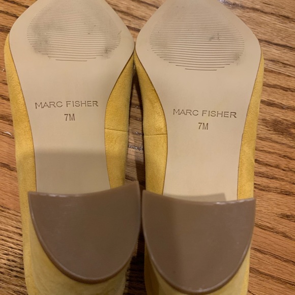 Marc Fisher Zala Block Heels in Canary Yellow - Picture 8 of 15